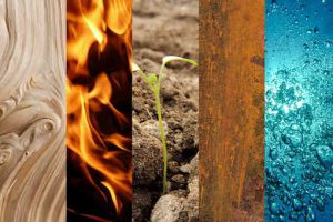 Wood, Fire, Earth, Metal, Water