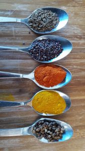 Spices on Spoons