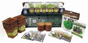 This indoor herb garden starter kit provides 10 variety of herb seeds