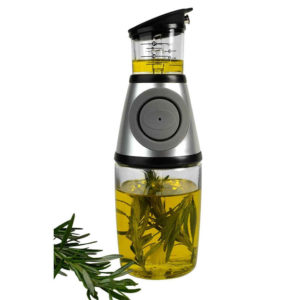 Herb infused oil adds delectable flavours to any home cooked meals and this is the perfect container for making flavoured oil.