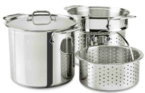 All Clad Stainless Steel Multi Cooker - Much easier for mom! Preparing homemade stocks or blanch pasta and vegetables will be easy.
