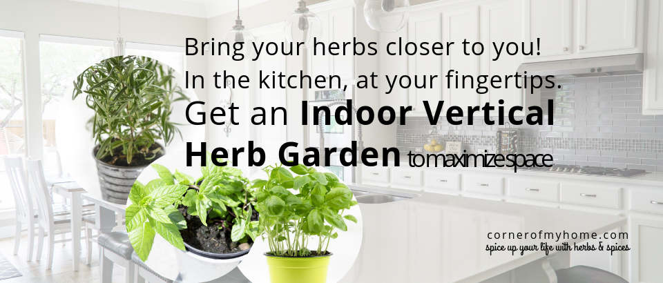 Bring your herbs close to you. Grow herbs indoor using vertical herb garden