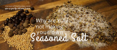The basic ingredients of seasoned salt typically includes salt, garlic powder and onion powder.
