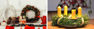 Christmas wreaths as home deocr