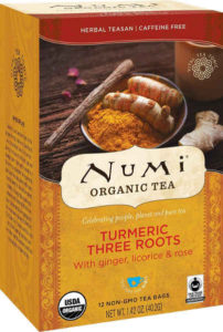 USDA certified organic and non-GMO project verified, this tea blend is made up of Fair Trade Certified™ organic turmeric, organic ginger, organic licorice and organic rose. 