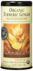Blended with green tea, this certified gluten free, USDA organic and non-GMO turmeric ginger tea gives you the earthy taste as well as freshness with every sip.