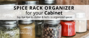 Get your spices & seasoning bottles organized with these practical kitchen cabinet spice storage ideas