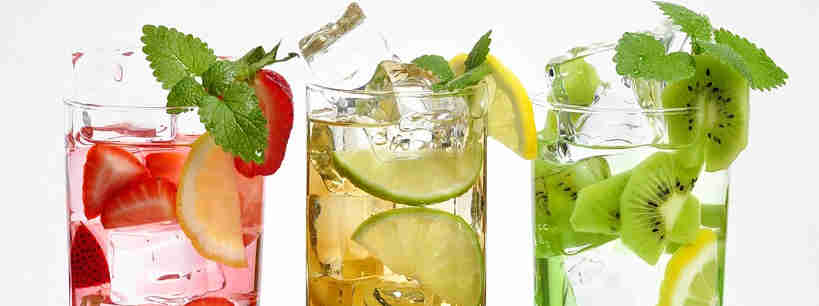 Fruits and herbs infused water