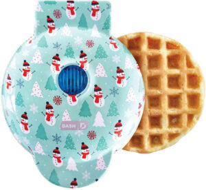 Mini waffle maker - Aqua tree design