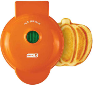 Mini Waffle Maker - orange pumpkin shape