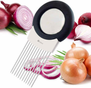 This onion slicer is great for a beginner who is less experience cutting or slicing.