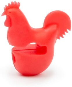This cute rooster adds character and charm to the kitchen.
