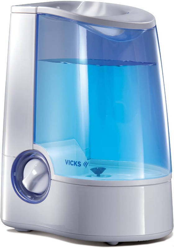Vicks Warm Mist Humidifier is perfect for medium to large room with coverage area up to 400 square feet 